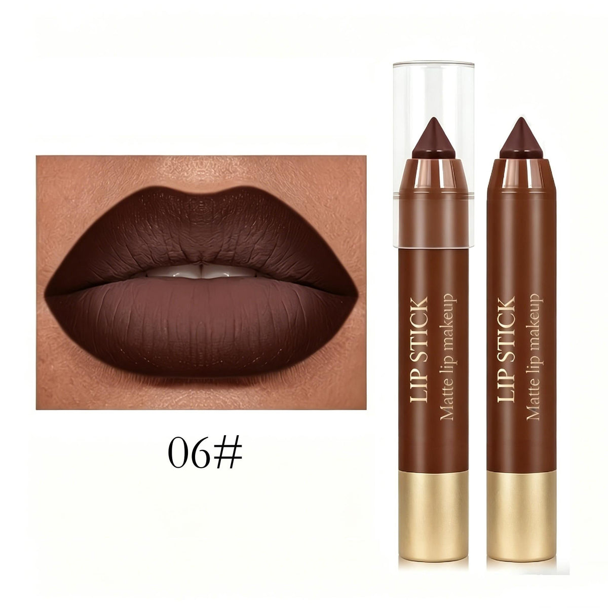 6-Piece Matte Creamy Lipstick Pencil Set