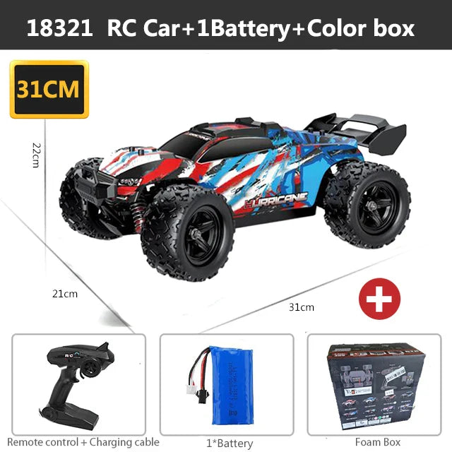1:18 Scale RC Car 2.4G 4WD 40+MPH High Speed Fast Remote Controlled Car HS 18311 18321 18302 RC Truck Christmas Toys Boy Gifts