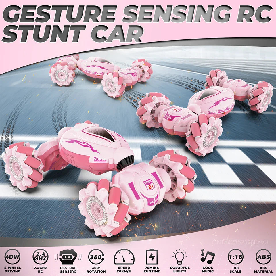 RC Car Remote Control Stunt Toy Car 4WD 1:18 Gesture Sensing RC Drift Cars Twist Climbing Off Road Kids Girl Gift Children Toys
