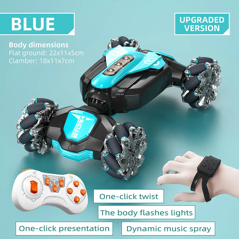 2.4G RC Stunt Car Watch Hand Gestures 360° Rotating Off-road Climbing Remote Control Car Toy For Kids Gift