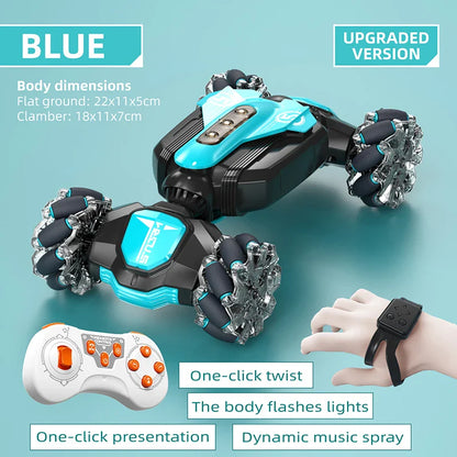 2.4G RC Stunt Car Watch Hand Gestures 360° Rotating Off-road Climbing Remote Control Car Toy For Kids Gift