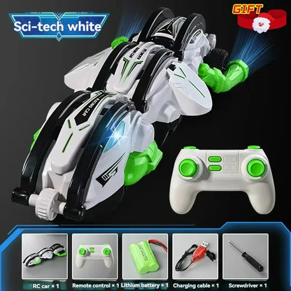 Drift Rolling 360 Remote Control  Stunt Car 2.4G Impact Resistant High-speed Driving 6 Wheel Rolling Children Drift Rc Car Toy